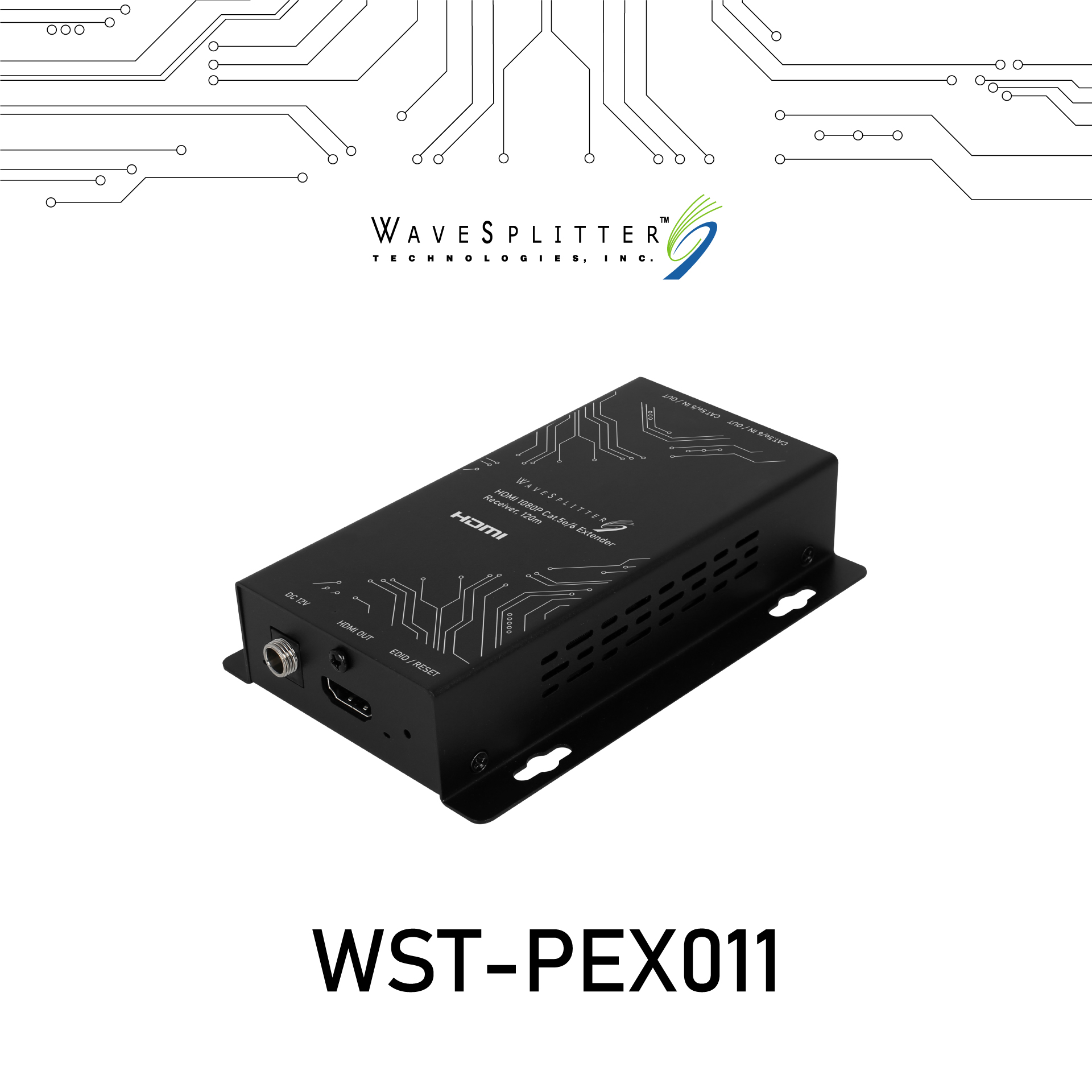 HDMI 1080P CAT5e/6 Extender - Receiver, 120M